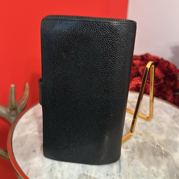 Chanel Caviar Skin Black long bifold wallet clean and beautiful - Picture 5 of 16